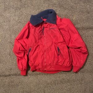 Port Authority Charcoal and Red Fleece Jacket
